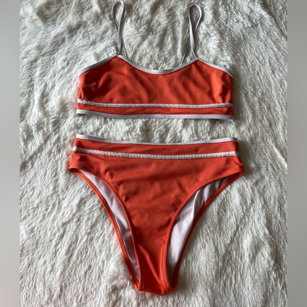 SHEIN Vibrant Orange Bikini Set